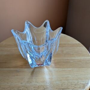 Vintage Orrefors Sweden Pelle Tulip Crystal Bow Jan Johansson
